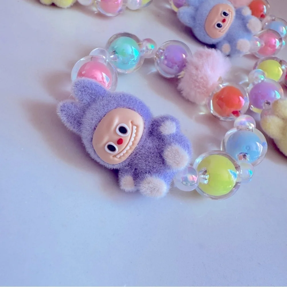 NWOT 1 Handmade Labubu Colorful Beaded Bracelets for Kids